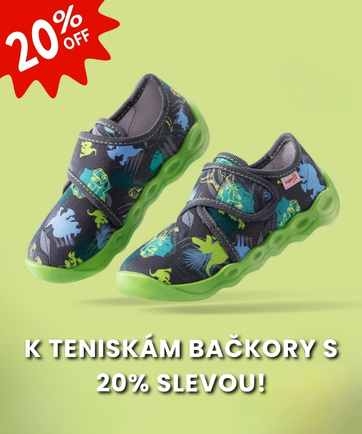 Kup tenisky + přihoď bačkory s 20% slevou!