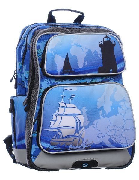 Klučičí školní batoh GOTSCHY 0215 A BLUE loď