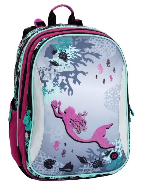 Školní batoh pro holky Bagmaster PLUTO 6 A PINK/GREEN