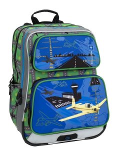Školní batoh pro prvňáčka Bagmaster GALAXY 6 C BLUE/GREEN/YELLOW