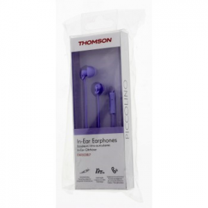 Thomson sluchátka s mikrofonem EAR3008 Piccolino, mini špunty, fialová 132636