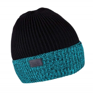 Detská zimná čapica TUTU 3-003507 black/turquoise