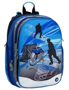 Školní batoh pro kluky hokej Bagmaster ELEMENT 6 B BLUE
