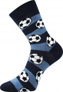 Ponožky Boma Arnold Fotbalové míče - modrá s pruhy