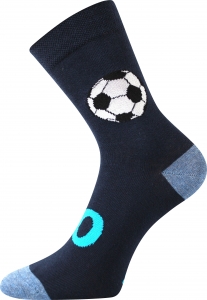 Ponožky Boma Arnold Fotbalové míče - tmavě modrá s číslem 10