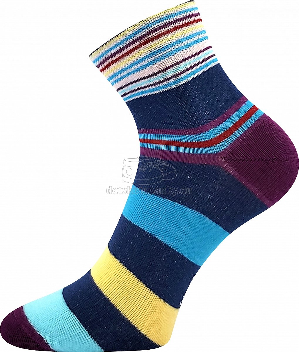 Detské ponožky BOMA Jana Pruhy 32 tmavo modrá