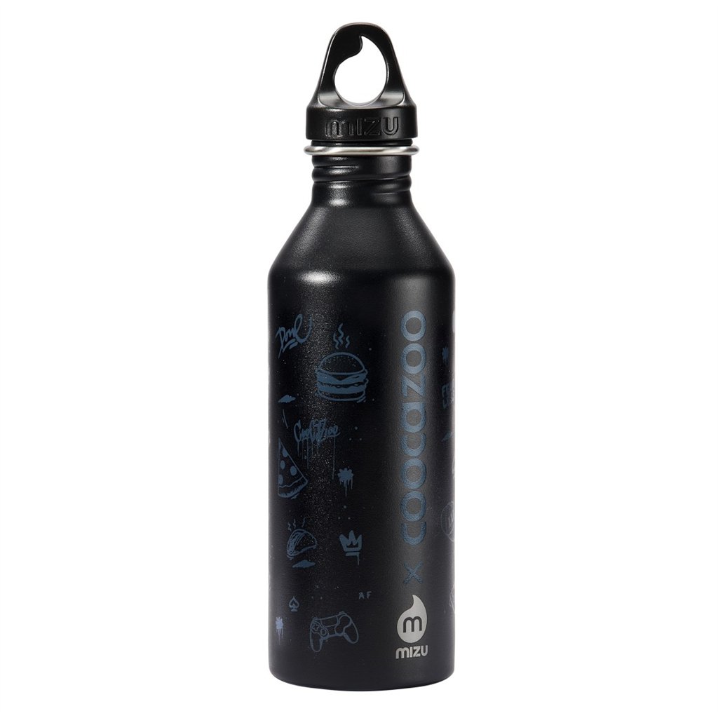 Fľaša na pitie z nerez ocele coocazoo 0,75 l, čierna/modrá