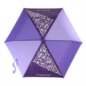 Detský skladací dáždnik s magickým efektom, fialový
