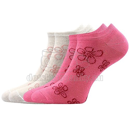Detské ponožky Boma Duo Kiki biela/magenta