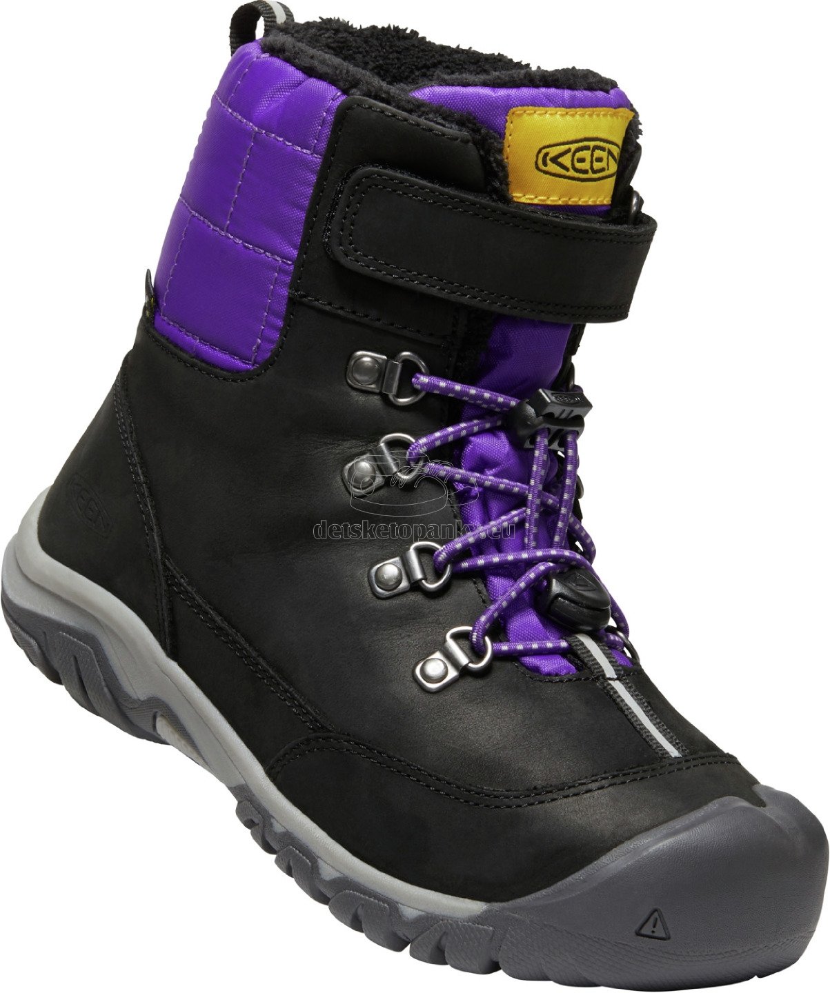 Detské zimné topánky Keen GRETA BOOT WP YOUTH black/purple