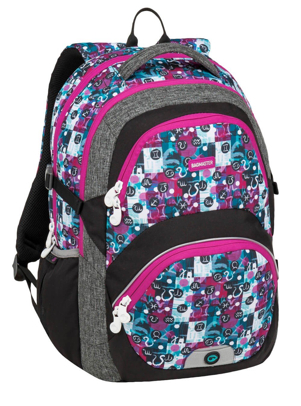 Školní dvoukomorový batoh THEORY 9 A - modro růžový