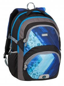 Školní dvoukomorový batoh THEORY 9 D - modrý školní pomůcky