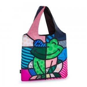 Štýlová nákupná taška so zipsom Britto - žaba