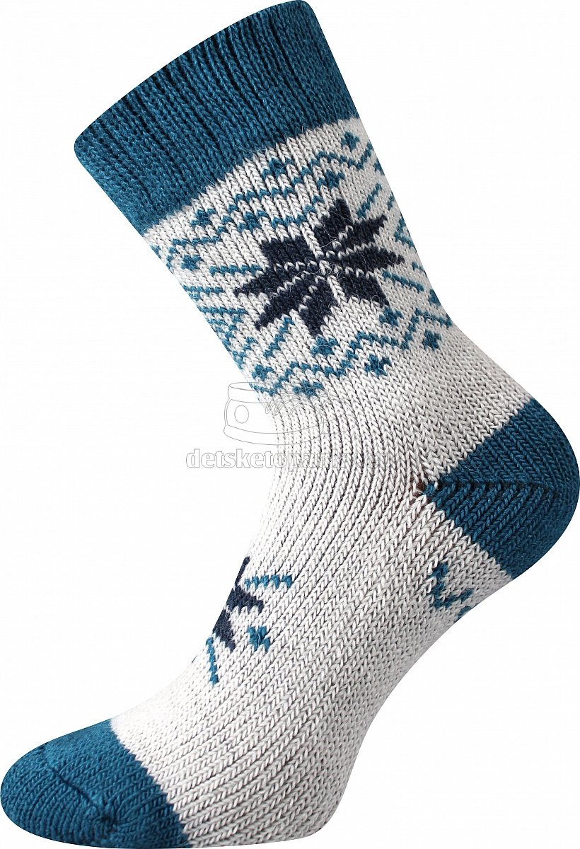 Detské ponožky VoXX Alta nórsky vzor tyrkys