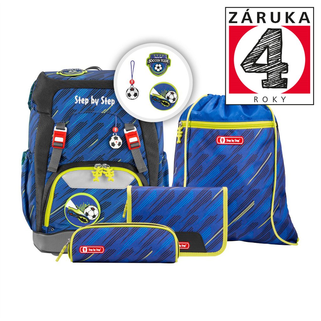 Školský ruksak pre prváčikov - 5dielny set, Step by Step GRADE Futbal, AGR