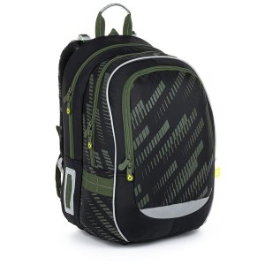 Školní batoh s khaki žíháním Topgal CODA 23017 -