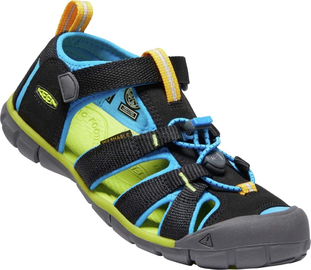 Dětské sandály Keen Seacamp II CNX YOUTH black/brilliant blue