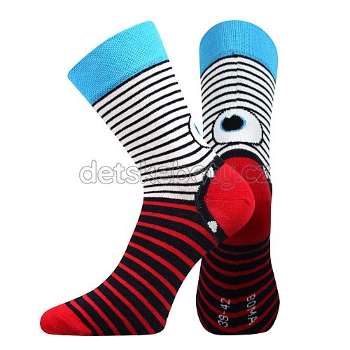 Ponožky Boma Ksichtík červená