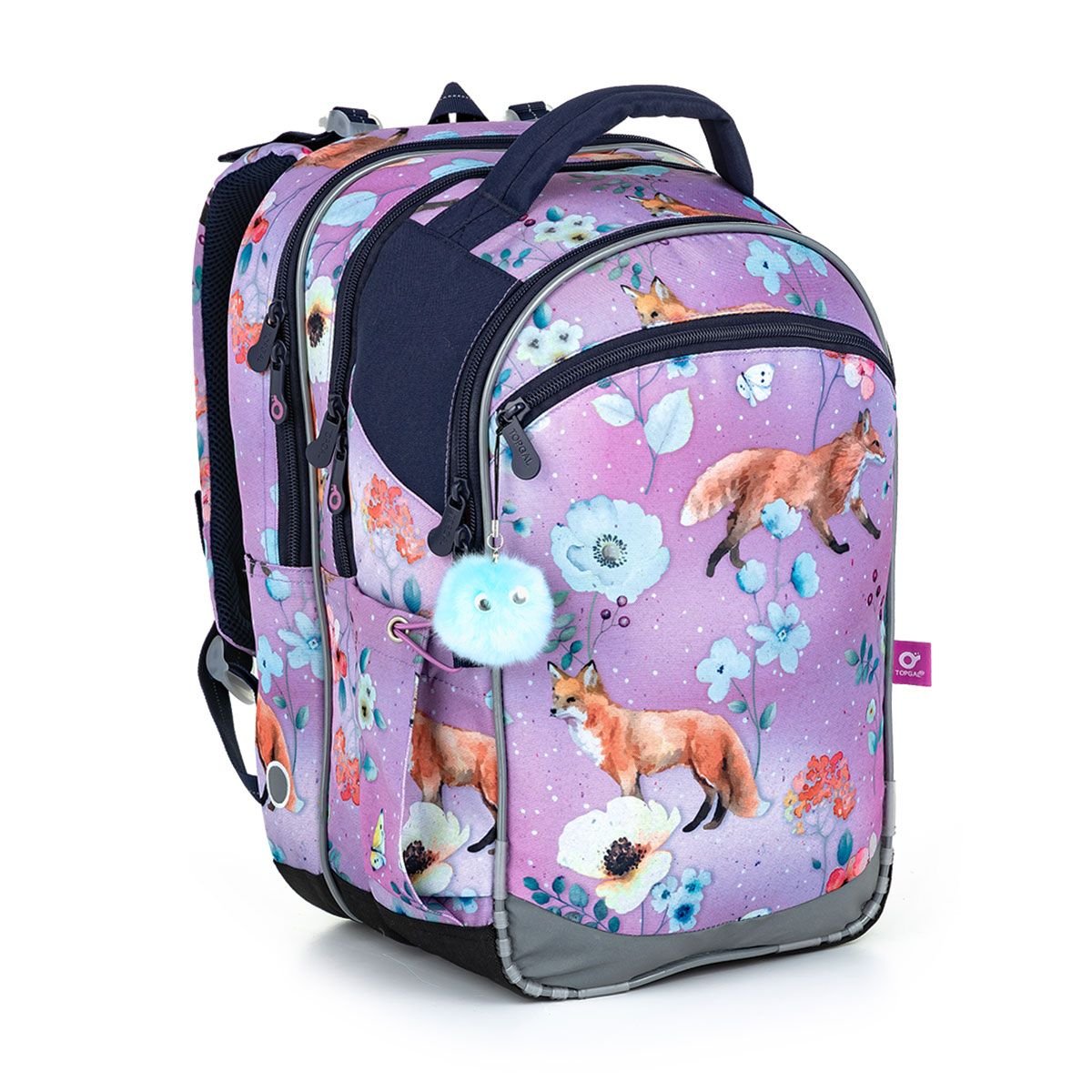 Školní batoh s liškami Topgal COCO 22006 -	