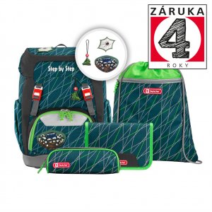 Školní batoh pro prvňáčky – 5dílný set, Step by Step GRADE Pavouk, AGR
