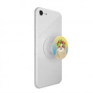 PopSockets PopGrip Gen.2, Aloha Sloth Gradient, lenochod na duhovém podkladu