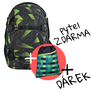 Školní batoh coocazoo MATE, Lime Flash, certifikát AGR	