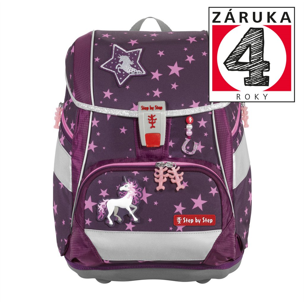 Školní aktovka/batoh 2IN1 PLUS pro prvňáčky – 6dílný set, Step by Step Unicorn Nu