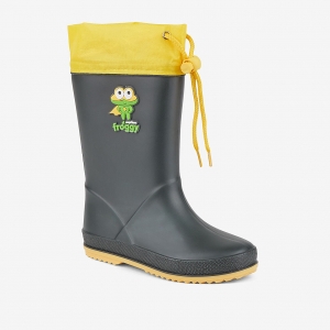 Dětské gumáky Coqui 8558 Antracit/Yellow Hero