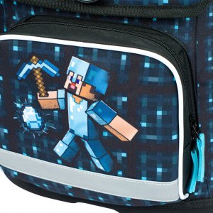 BAAGL 3 SET Ergo Minecraft Blue Axe: aktovka, penál, sáček