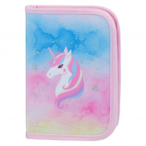 BAAGL Školní penál jednopatrový Rainbow Unicorn