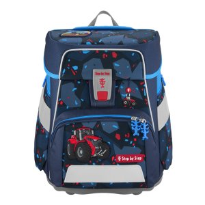 Školní aktovka SPACE pro prvňáčky - 5-dílný set, Step by Step Tractor Freddy, certi