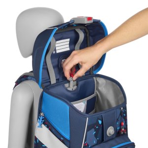 Školní aktovka SPACE pro prvňáčky - 5-dílný set, Step by Step Tractor Freddy, certi