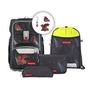 Školní aktovka Step by Step GIANT Dragon Drako, pro prvňáčky - 5dílný set, certifik