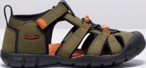 Dětské sandály Keen Seacamp II CNX youth dark olive/gold flame