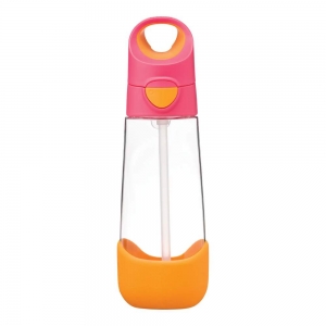 b.box 221 Lahev na pití s brčkem 600 ml - růžová/oranžová