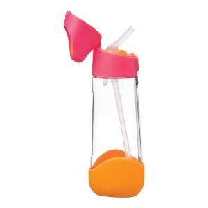 b.box 221 Lahev na pití s brčkem 600 ml - růžová/oranžová