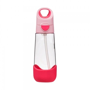 b.box 500549 Lahev na pití s brčkem 600 ml - flamingo fizz
