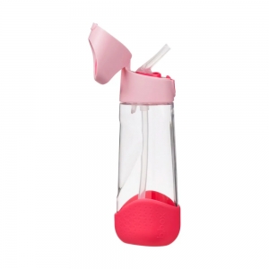 b.box 500549 Lahev na pití s brčkem 600 ml - flamingo fizz