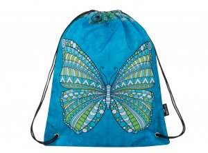 Bagmaster SÁČEK MERCURY 9 B školní na přezůvky / tělocvik - modrý motýl