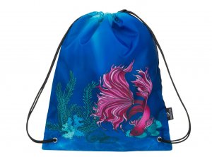 Bagmaster SÁČEK GALAXY 9 C školní na přezůvky / tělocvik - ryba s glitry