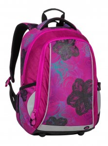 Bagmaster MARK 20 A školní dvoukomorový batoh - květiny