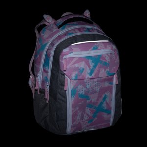 Bagmaster PORTO 24 B školní batoh – růžovo-modrý