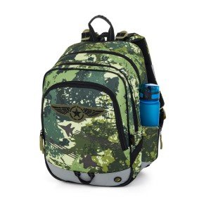 Bagmaster ALFA 25 B školní tříkomorový batoh – stíhačky