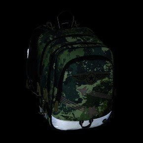 Bagmaster ALFA 25 B školní tříkomorový batoh – stíhačky