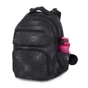 Bagmaster ZIPSTER 25 A studentský set – černý s bílými květy