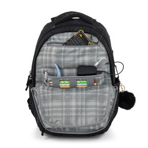 Bagmaster ZIPSTER 25 A studentský set – černý s bílými květy