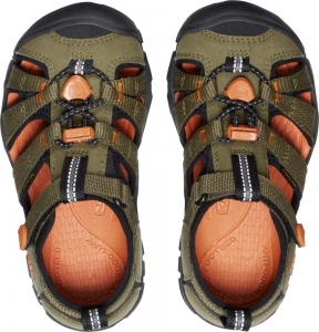 Dětské sandály Keen Seacamp II CNX children dark olive/gold flame