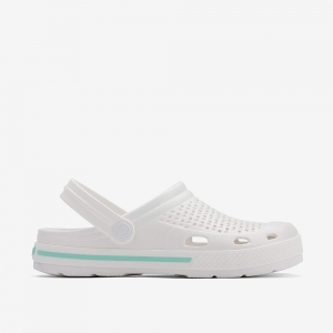 Dětské plážovky Coqui 6413 white/white Lt. Mint