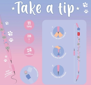 Tužka s vyměnitelnými hroty Legami Stackable Pencils - Kitty