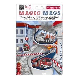 Doplňková sada obrázků MAGIC MAGS, Fire Engine Brandon, pro aktovky a batohy Step by Step